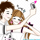 Gif animé amour selfi